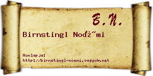Birnstingl Noémi névjegykártya
